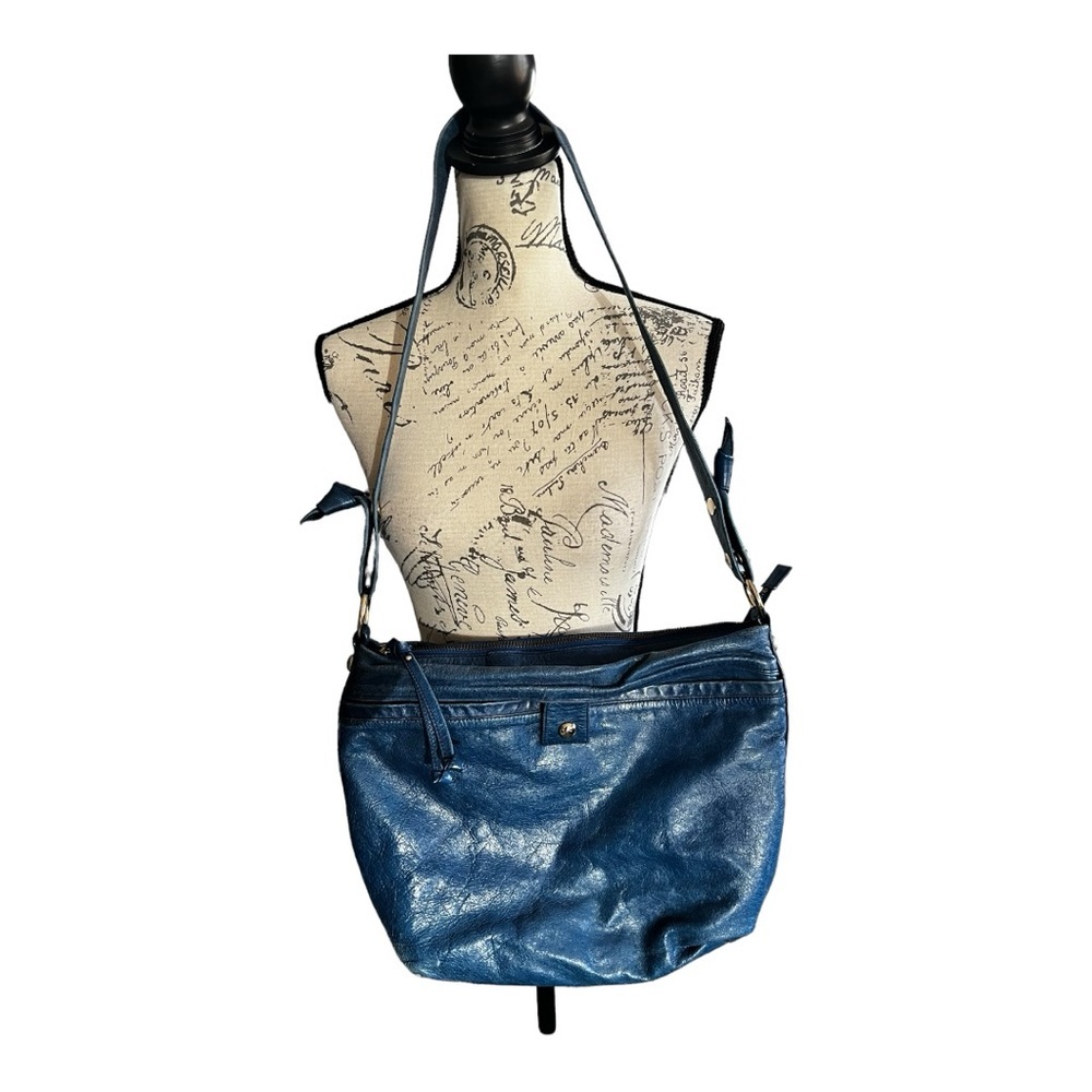 Tre Vero Vintage Shoulder Bag, Blue With Floral I… - image 3